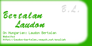 bertalan laudon business card